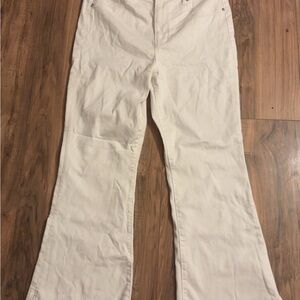 American Eagle White Flared Jeans